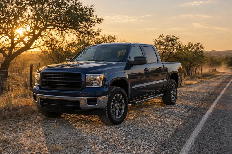 Full-size crew-cab pickup — illustrative photo